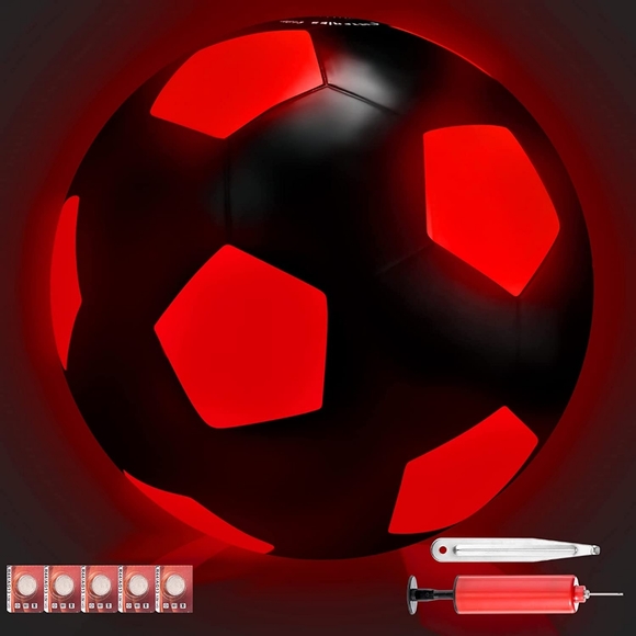 Glow in The Dark Soccer Ball Light up LED Soccer Ball Glowing Night Soccer Ball - Picture 1 of 7